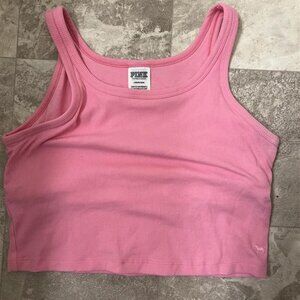 PINK Crop Tank w/ built in bra.